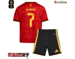 Belgio Kevin De Bruyne #7 Prima Maglia Bambino Mondiali 2026 Manica Corta (+ Pantaloni corti)